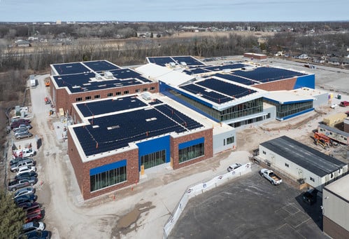 Aerial View of Solar PV System