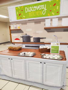 Discovery Kitchen - sample new recipes and learn nutritional information.